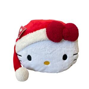 Hello Kitty Christmas Santa Pillow 18in Santa Hat Sanrio 2024 Holiday NEW